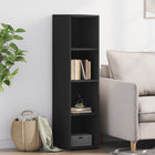 Tall cabinet 30x41x124 cm carved wood black