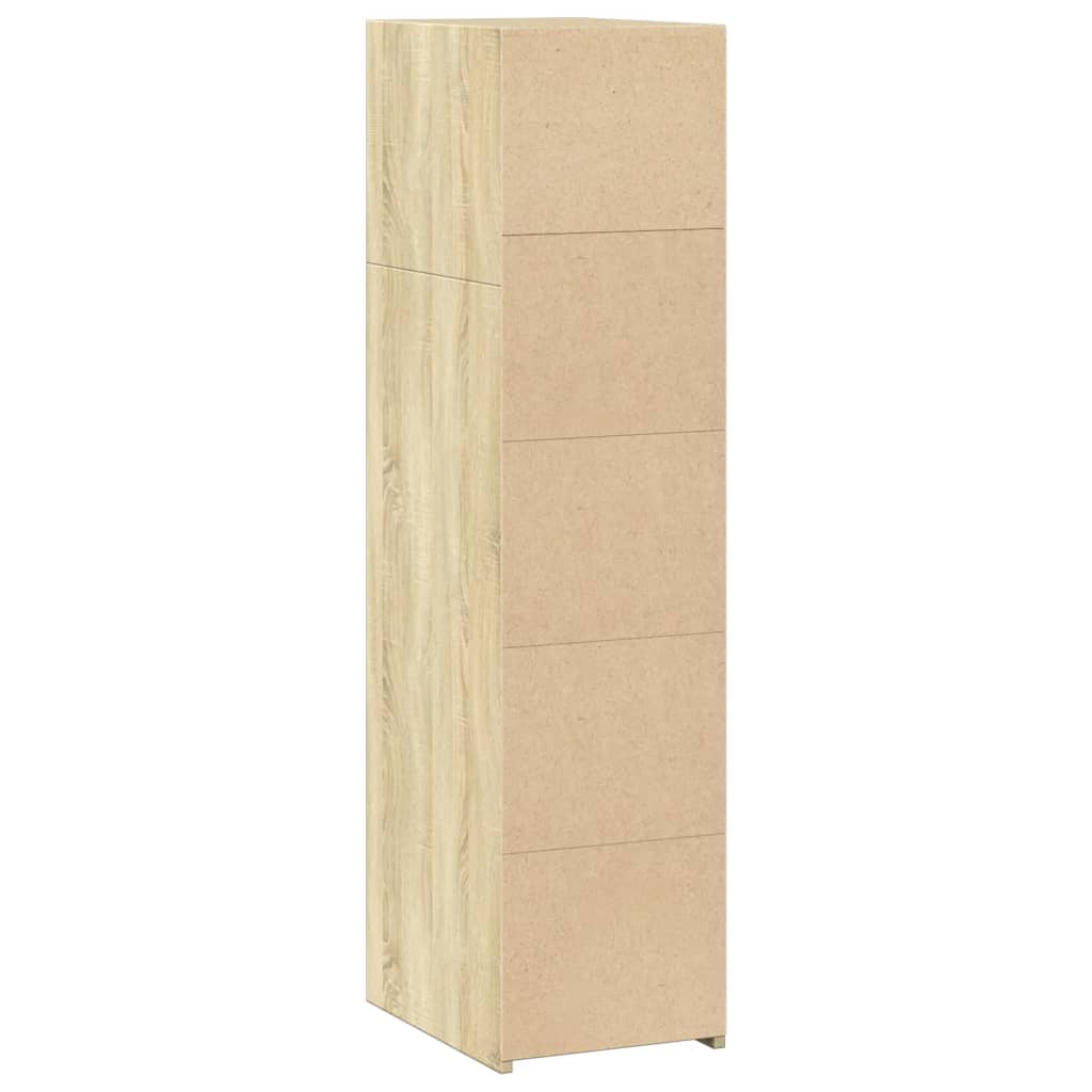 Hoge Kast 30X41X124 Cm Bewerkt Hout Kleurig Sonoma eiken