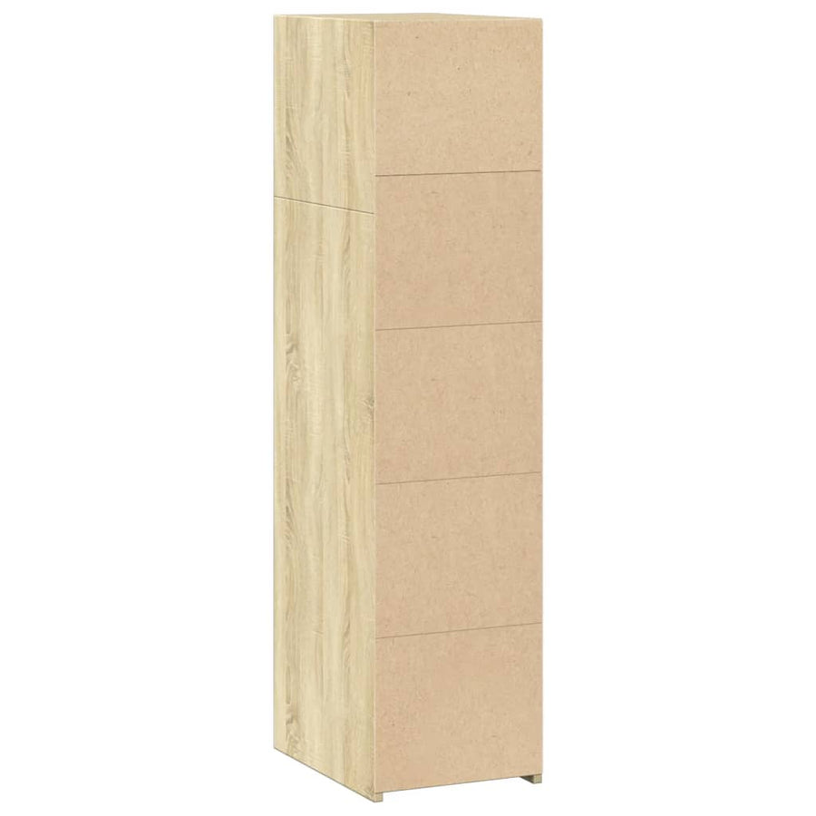 Hoge Kast 30X41X124 Cm Bewerkt Hout Kleurig Sonoma eiken