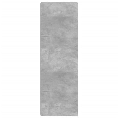 Hoge kast 30x41x124 cm bewerkt hout betongrijs