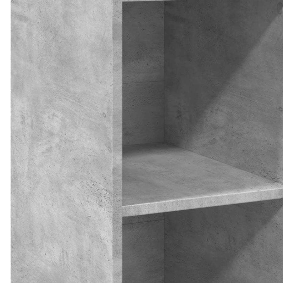 Hoge kast 30x41x124 cm bewerkt hout betongrijs