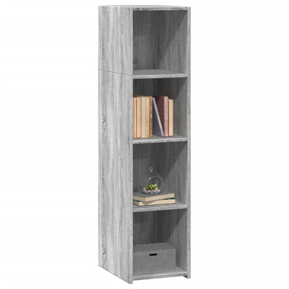 Hoge kast 30x41x124 cm bewerkt hout grijs sonoma eikenkleurig