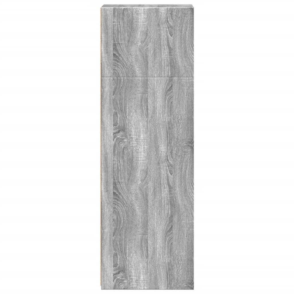 Hoge kast 30x41x124 cm bewerkt hout grijs sonoma eikenkleurig