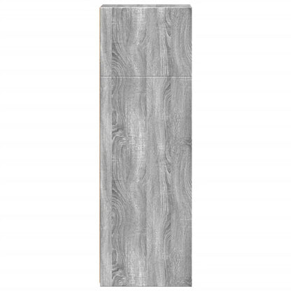 Hoge kast 30x41x124 cm bewerkt hout grijs sonoma eikenkleurig