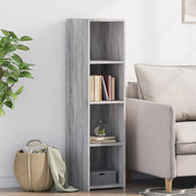 Hoge kast 30x41x124 cm bewerkt hout grijs