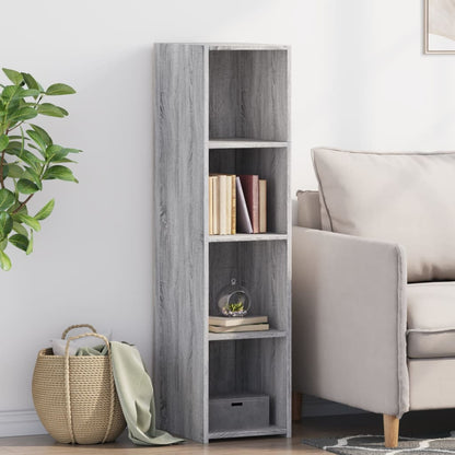 Hoge kast 30x41x124 cm bewerkt hout grijs sonoma eikenkleurig