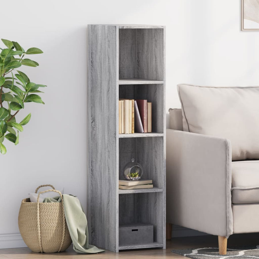 Hoge kast 30x41x124 cm bewerkt hout grijs sonoma eikenkleurig