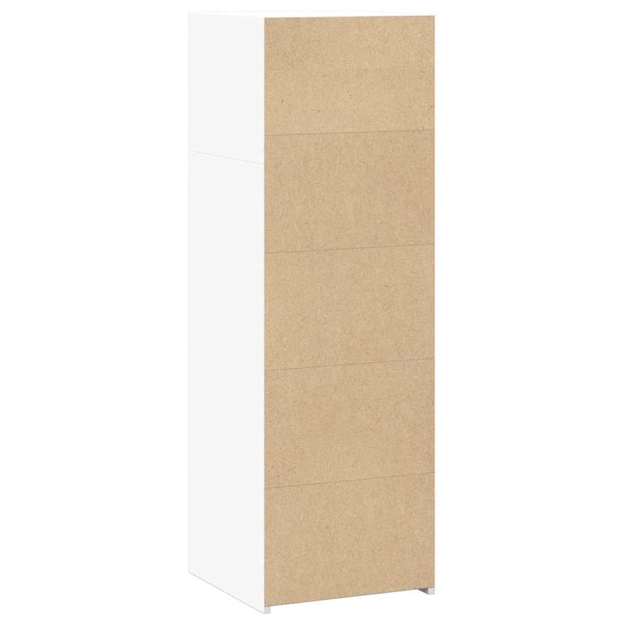 Hoge Kast 40X41X124 Cm Bewerkt Hout Wit