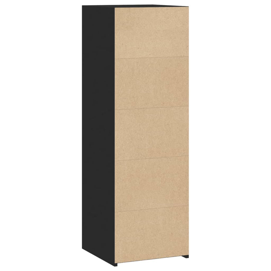 Hoge kast 40x41x124 cm bewerkt hout zwart