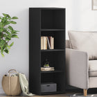 Tall cabinet 40x41x124 cm distressed wood black