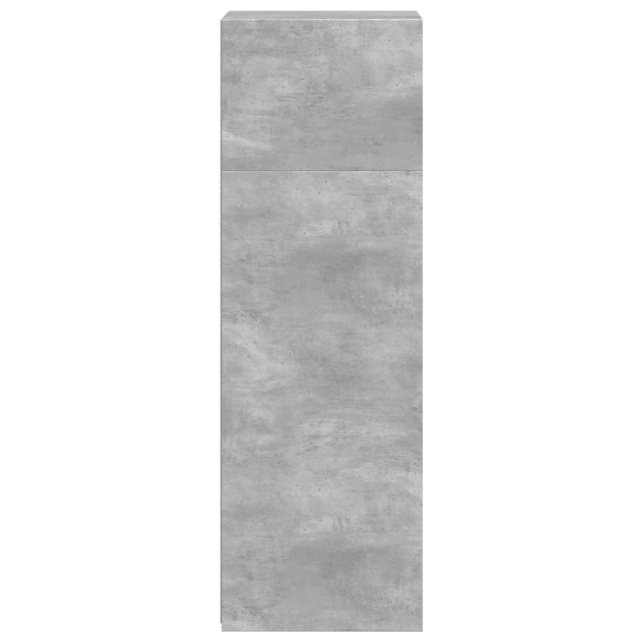 Hoge kast 40x41x124 cm bewerkt hout betongrijs