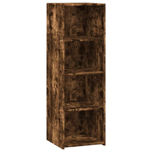 Hoge kast 40x41x124 cm bewerkt hout gerookt eikenkleurig