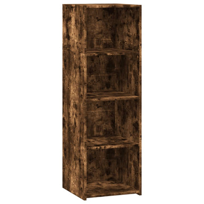 Hoge kast 40x41x124 cm bewerkt hout gerookt eikenkleurig