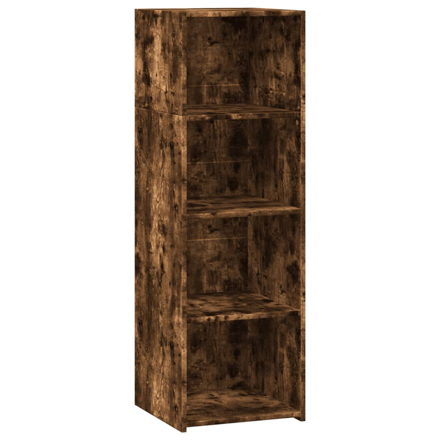 Hoge kast 40x41x124 cm bewerkt hout gerookt eikenkleurig
