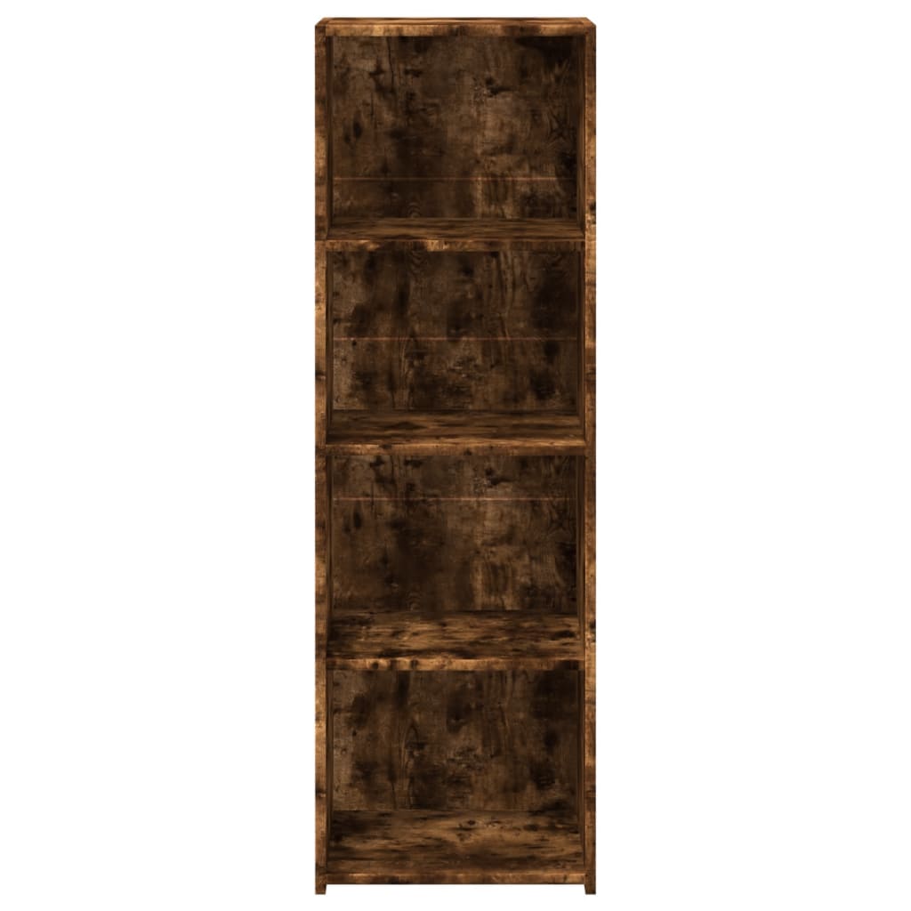 Hoge kast 40x41x124 cm bewerkt hout gerookt eikenkleurig