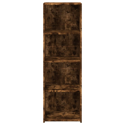 Hoge kast 40x41x124 cm bewerkt hout gerookt eikenkleurig