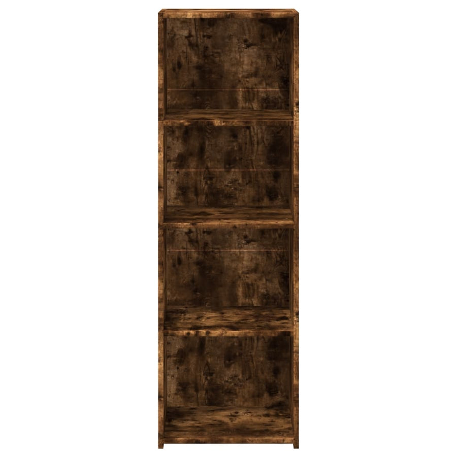 Hoge kast 40x41x124 cm bewerkt hout gerookt eikenkleurig