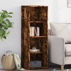 Tall cabinet 40x41x124 cm treated smoked oak wood