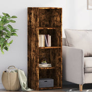 Hoge kast 40x41x124 cm bewerkt hout gerookt eiken