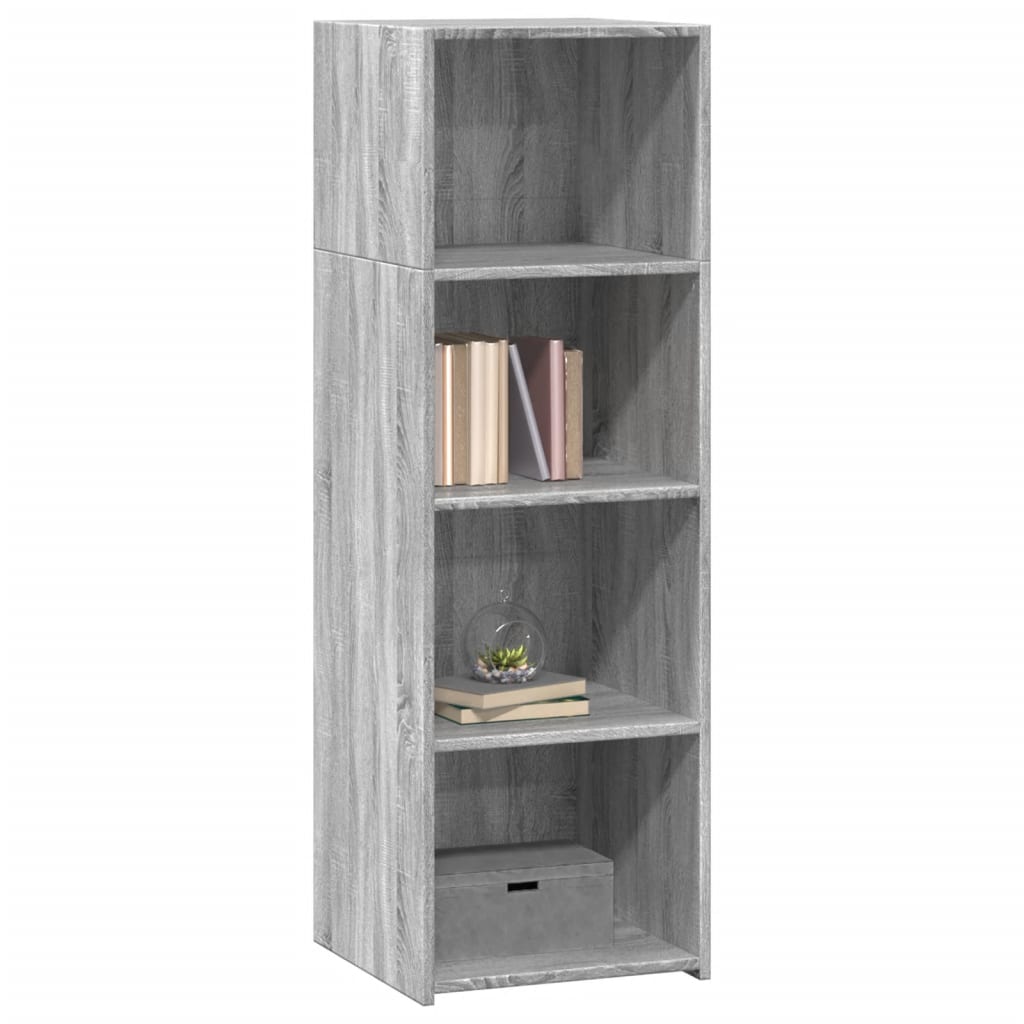 Hoge kast 40x41x124 cm bewerkt hout grijs sonoma eikenkleurig