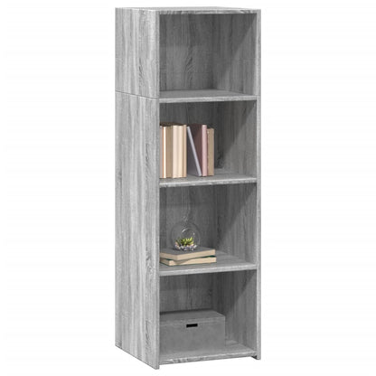 Hoge kast 40x41x124 cm bewerkt hout grijs sonoma eikenkleurig