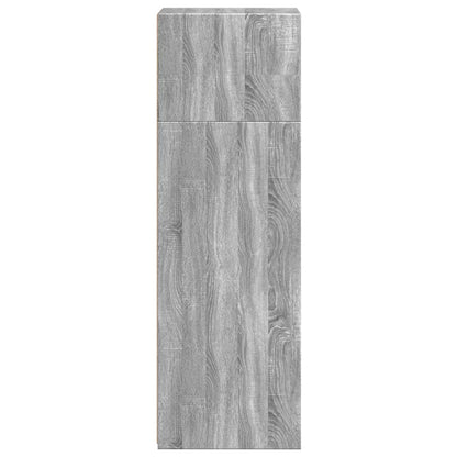 Hoge kast 40x41x124 cm bewerkt hout grijs sonoma eikenkleurig