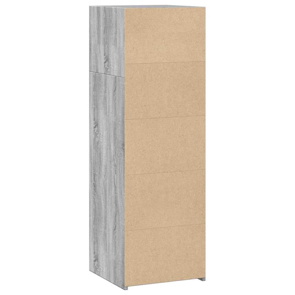 Hoge kast 40x41x124 cm bewerkt hout grijs sonoma eikenkleurig