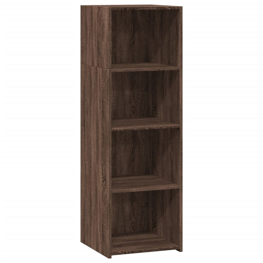 Hoge kast 40x41x124 cm bewerkt hout bruin eikenkleur