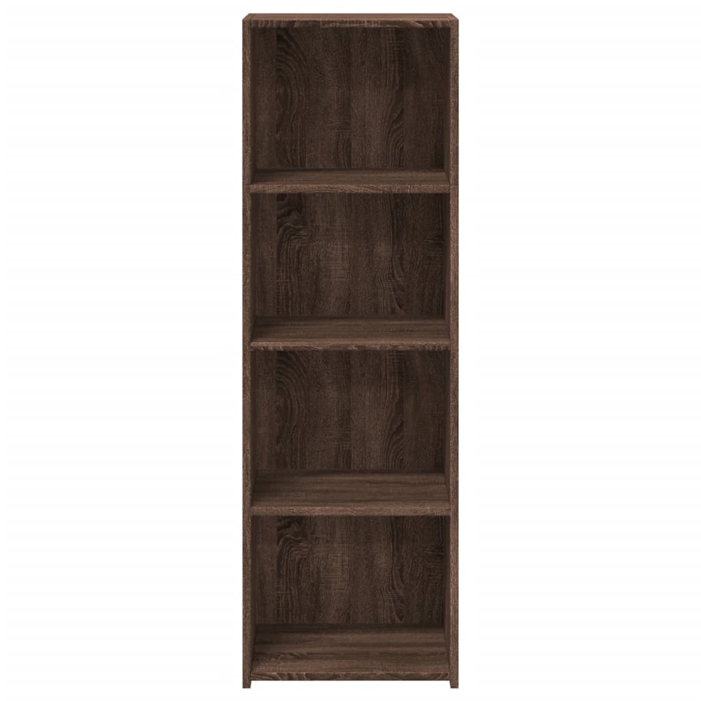 Hoge kast 40x41x124 cm bewerkt hout bruin eikenkleur