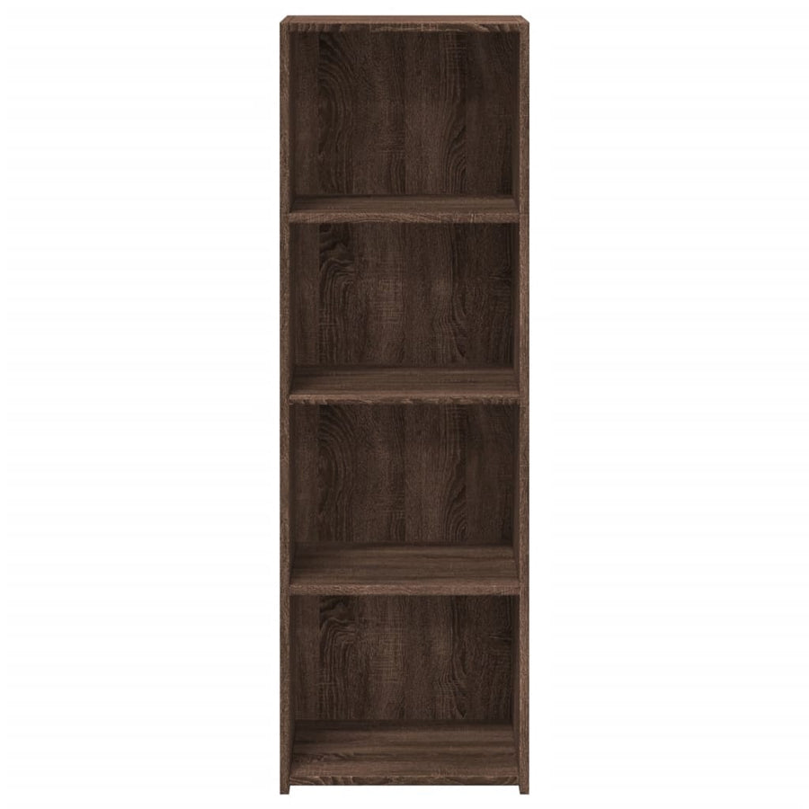 Hoge kast 40x41x124 cm bewerkt hout bruin eikenkleur