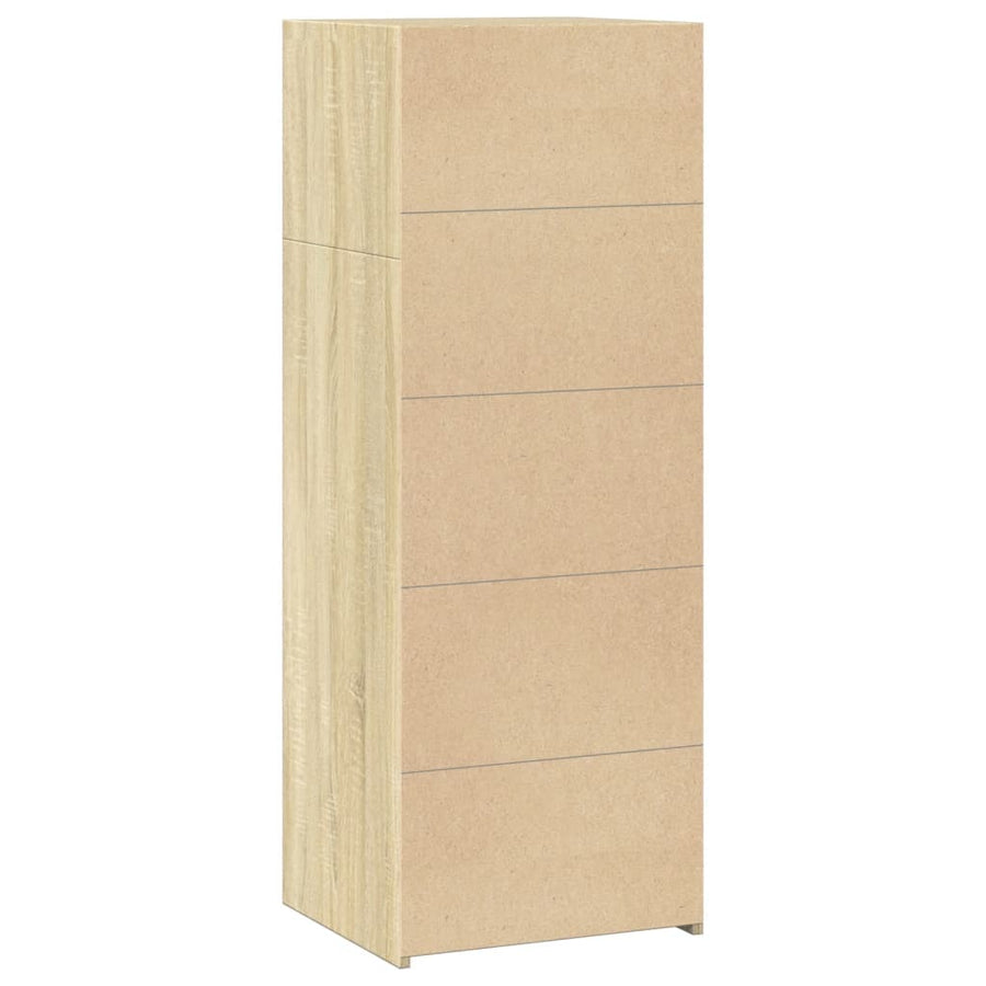 Hoge kast 45x41x124 cm bewerkt hout sonoma eikenkleurig