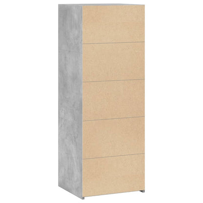 Hoge kast 45x41x124 cm bewerkt hout betongrijs