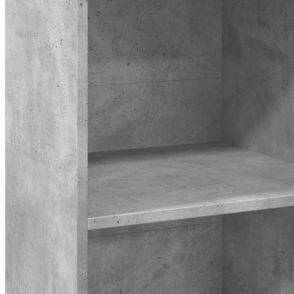 Hoge kast 45x41x124 cm bewerkt hout betongrijs