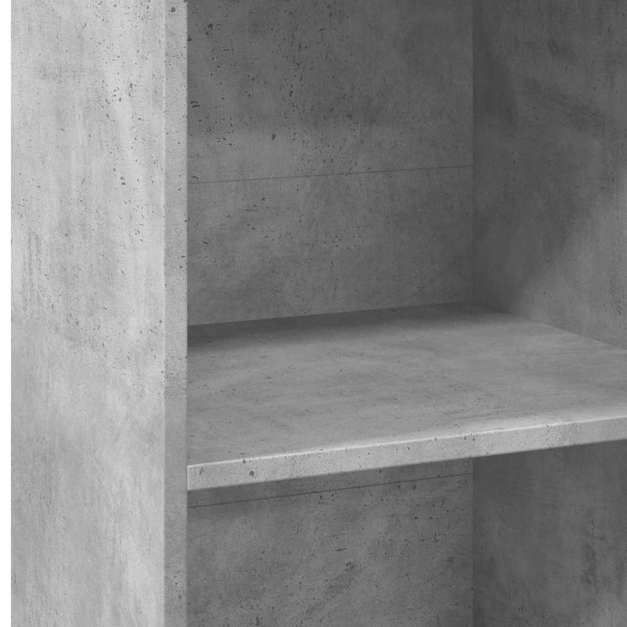 Hoge kast 45x41x124 cm bewerkt hout betongrijs