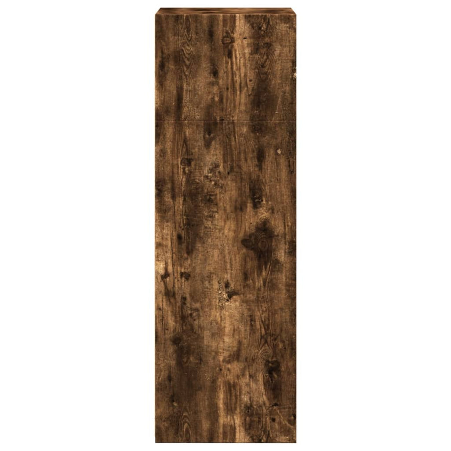 Hoge kast 45x41x124 cm bewerkt hout gerookt eikenkleurig