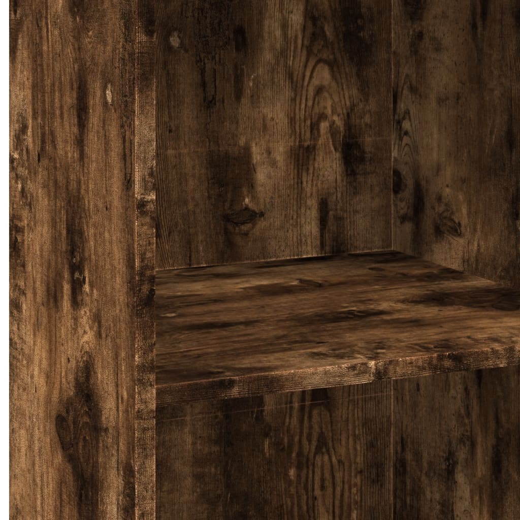 Hoge kast 45x41x124 cm bewerkt hout gerookt eikenkleurig