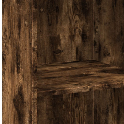 Hoge kast 45x41x124 cm bewerkt hout gerookt eikenkleurig