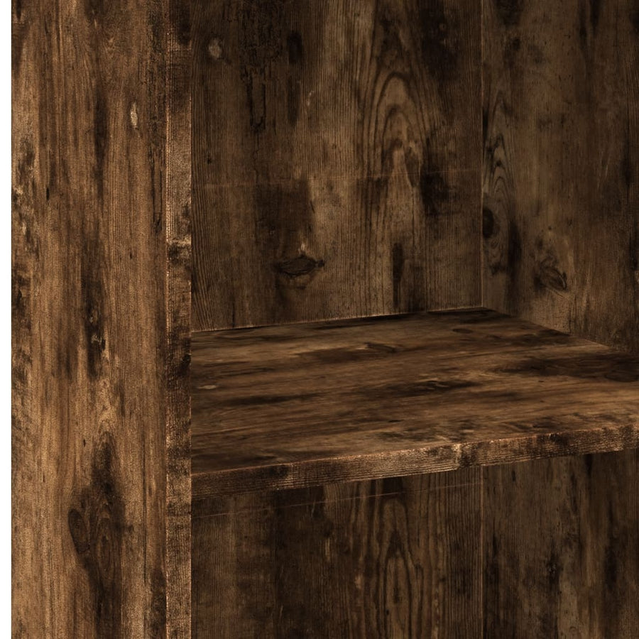 Hoge kast 45x41x124 cm bewerkt hout gerookt eikenkleurig