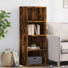 Hoge kast 45x41x124 cm bewerkt hout gerookt eikenkleurig