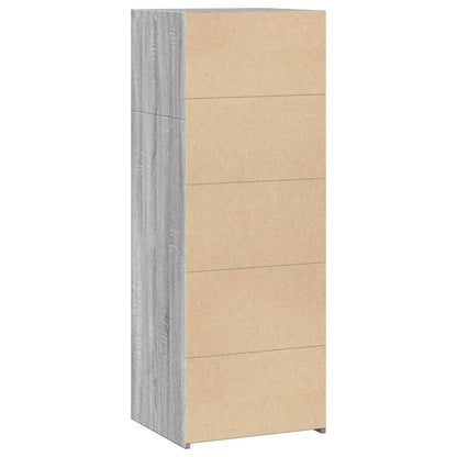 Hoge kast 45x41x124 cm bewerkt hout grijs sonoma eikenkleurig