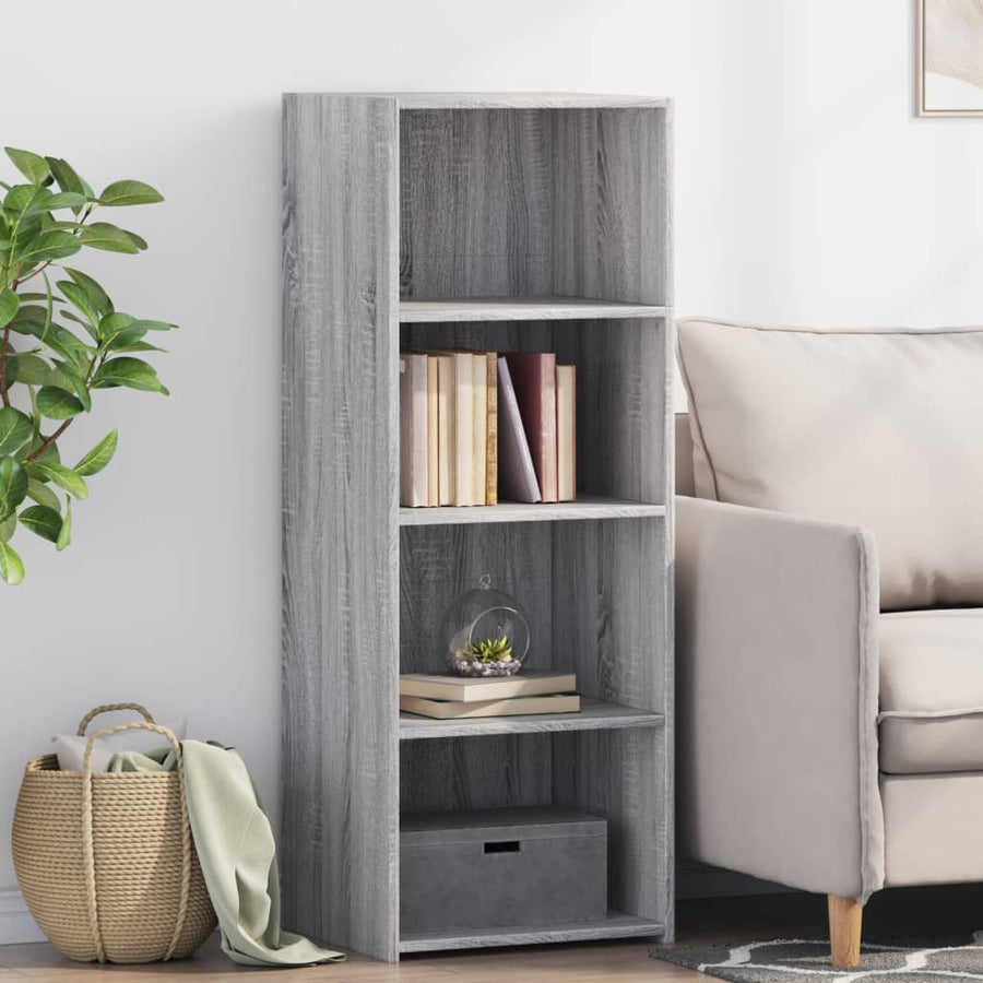 Hoge kast 45x41x124 cm bewerkt hout grijs sonoma eikenkleurig