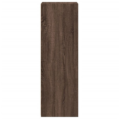 Hoge kast 45x41x124 cm bewerkt hout bruin eikenkleurig