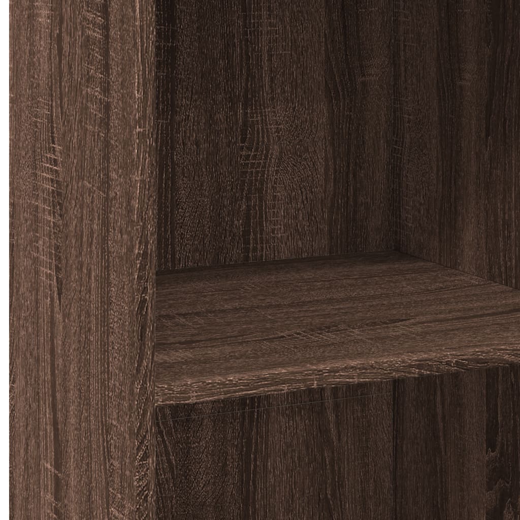 Hoge kast 45x41x124 cm bewerkt hout bruin eikenkleurig