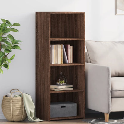 Hoge kast 45x41x124 cm bewerkt hout bruin eikenkleurig