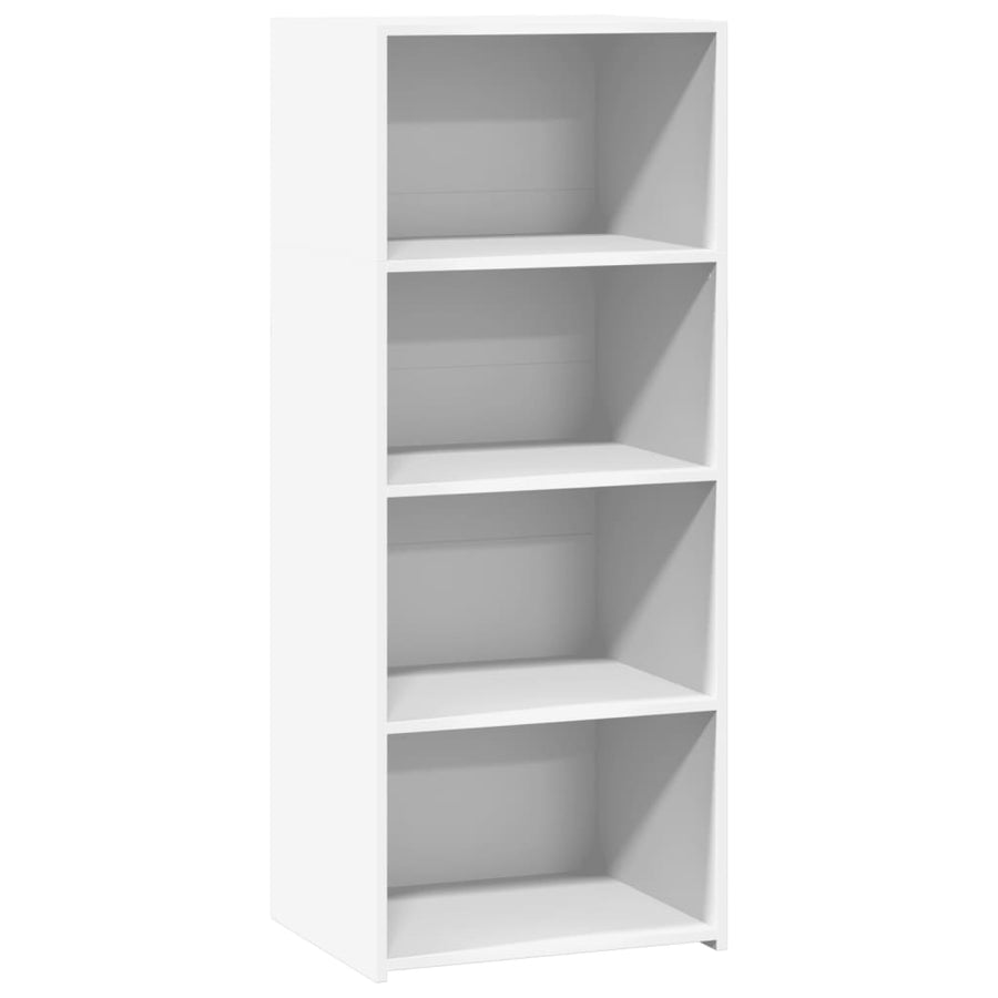 Hoge Kast 50X41X124 Cm Bewerkt Hout Wit