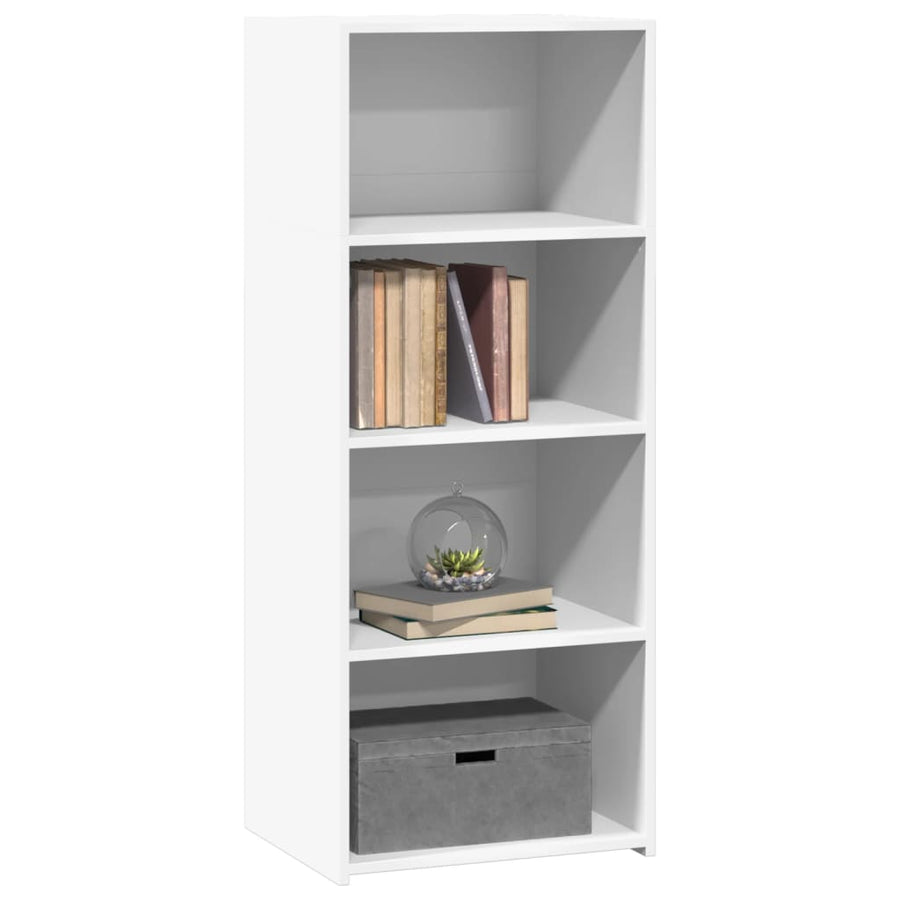 Hoge Kast 50X41X124 Cm Bewerkt Hout Wit