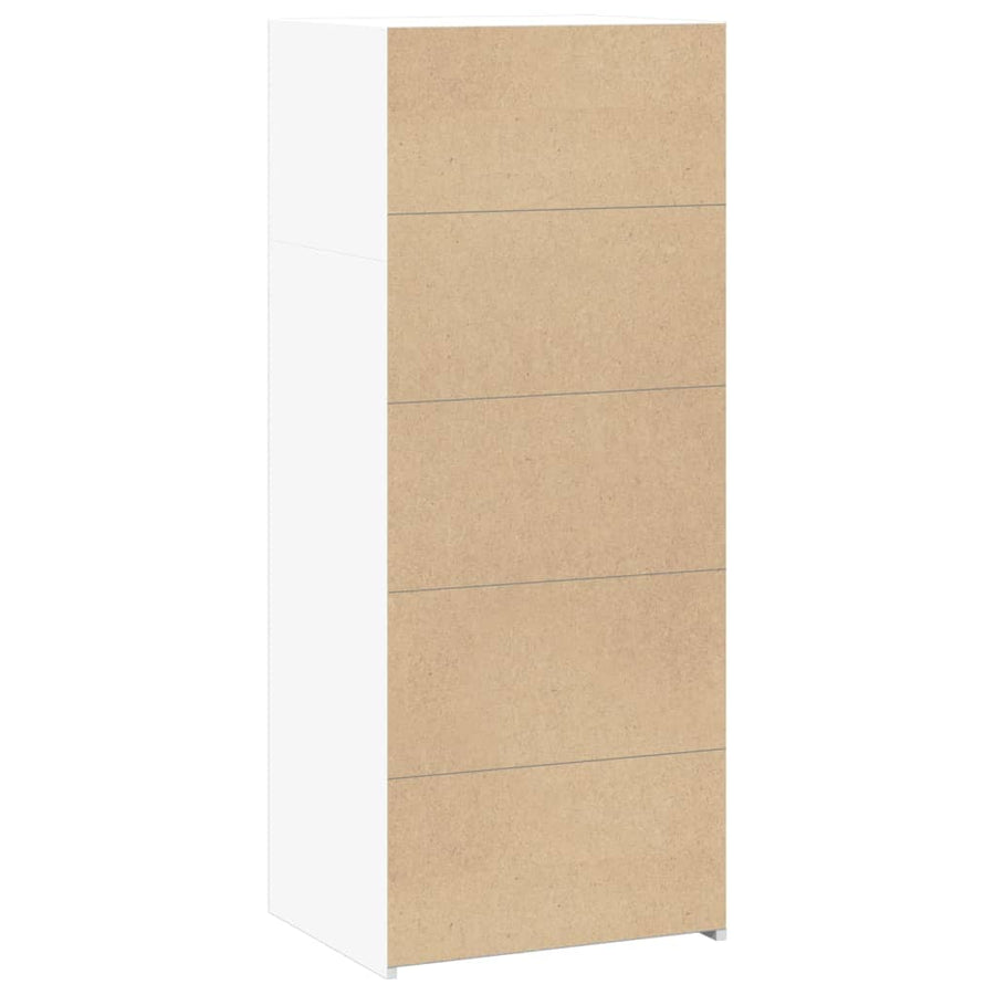 Hoge Kast 50X41X124 Cm Bewerkt Hout Wit