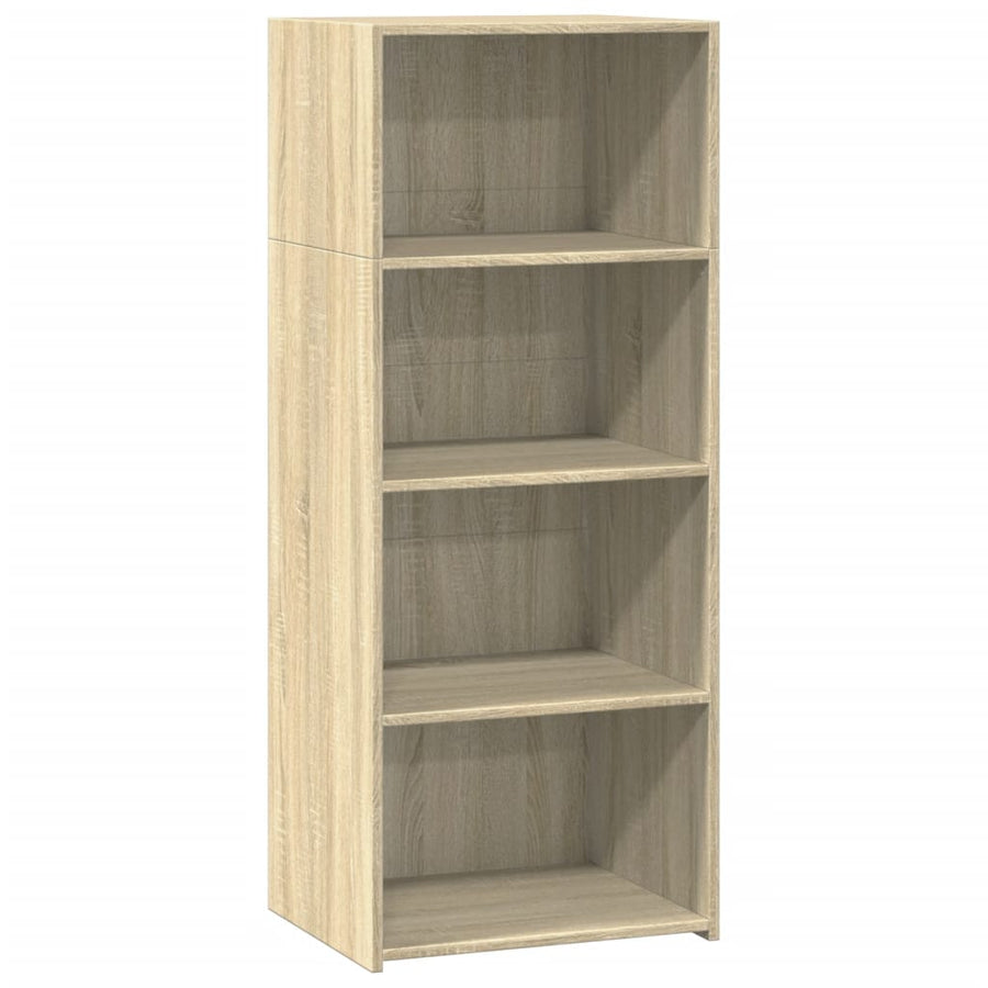 Hoge kast 50x41x124 cm bewerkt hout sonoma eikenkleurig