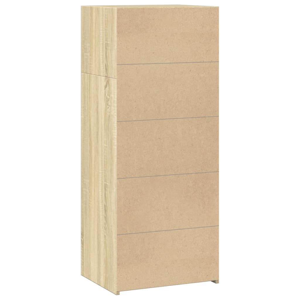 Hoge kast 50x41x124 cm bewerkt hout sonoma eikenkleurig
