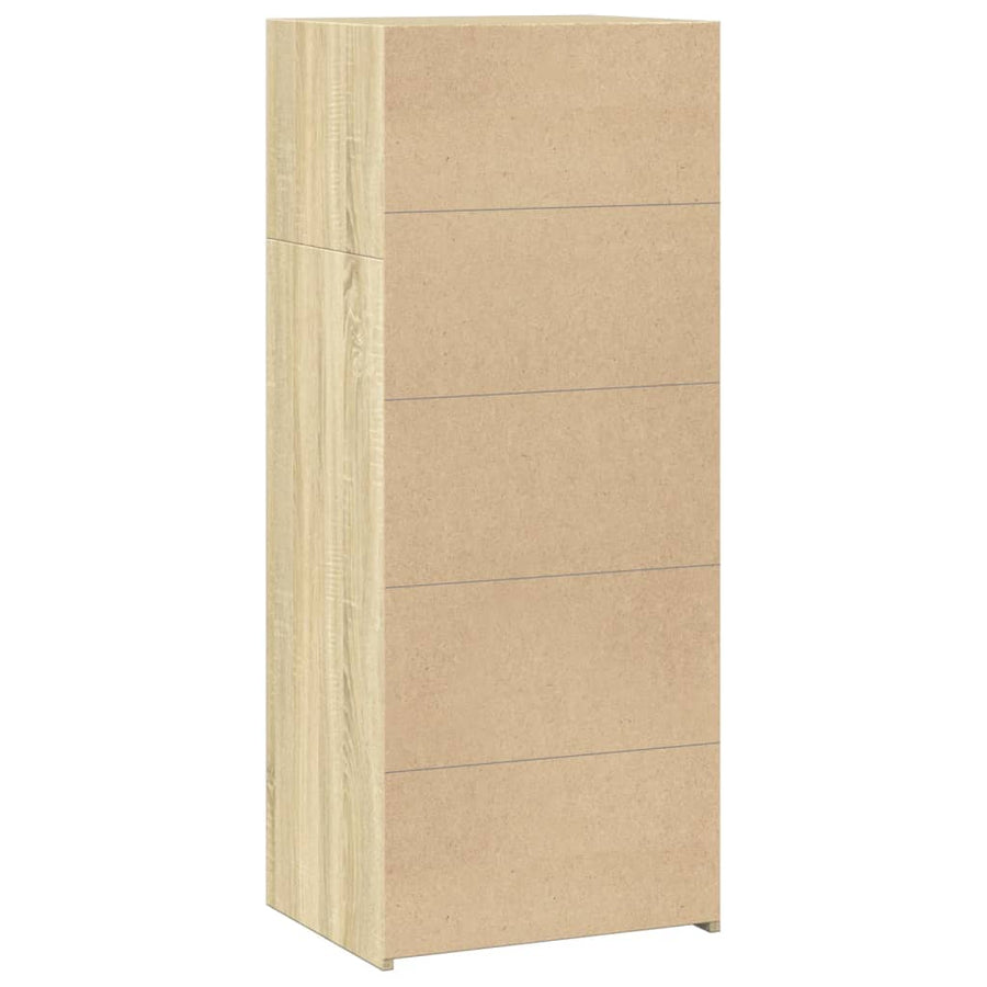 Hoge kast 50x41x124 cm bewerkt hout sonoma eikenkleurig